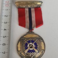 норвежки сребърен медал с емайл , снимка 1 - Антикварни и старинни предмети - 42141985