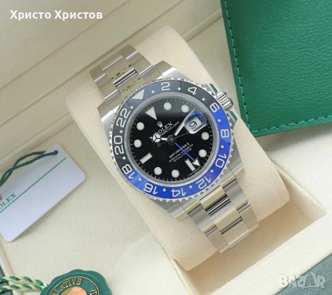 Мъжки луксозен часовник Rolex GMT-MASTER BATMAN , снимка 1
