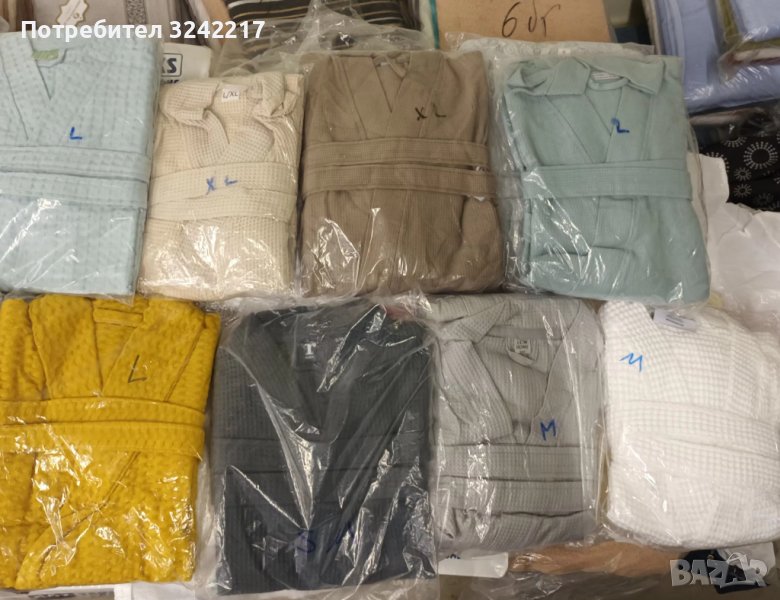 Вафлени памучни халати от S do 3 XXL, снимка 1