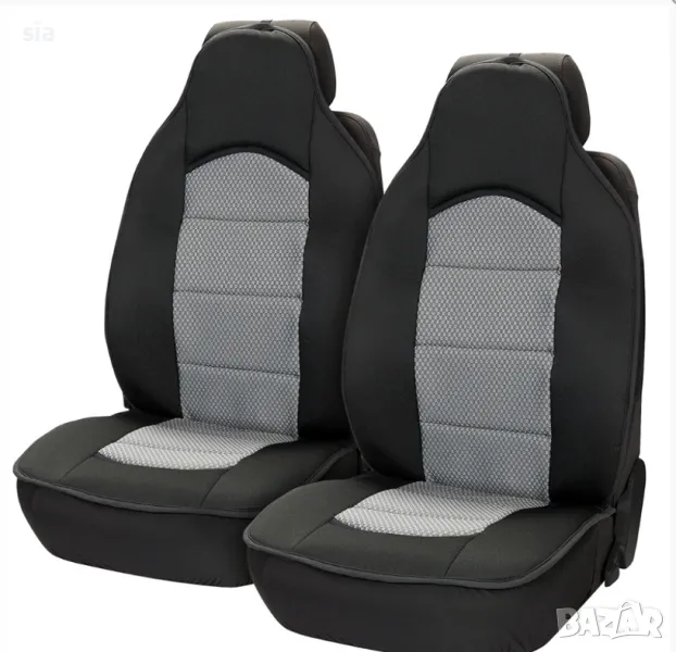 Калъфи за предни седалки CAR LINE, 2бр., Тапицерия за citroen berlingo vw caddy, сиви, снимка 1