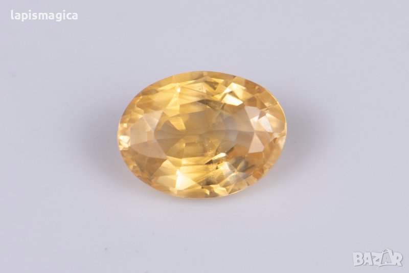 Жълт сапфир 0.38ct само нагряван овална шлифовка, снимка 1