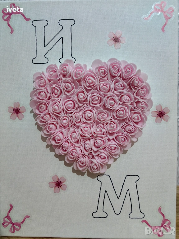 Персонализирано пано с рози!, снимка 1
