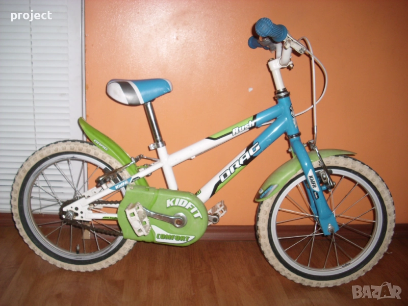 16" ДРАГ,DRAG  детски велосипед,колело със спомагателни колела.Промо, снимка 1
