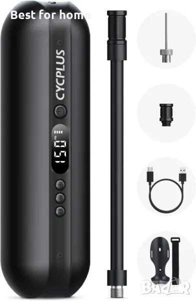  Велосипедна помпа,  с цифров LCD екран и LED светлина CYCPLUS, снимка 1