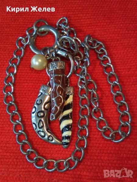 ПОСРЕБРЕН ЕМАЙЛИРАН АРТ МОДЕН МЕДАЛЬОН с КРИСТАЛИ 20836, снимка 1