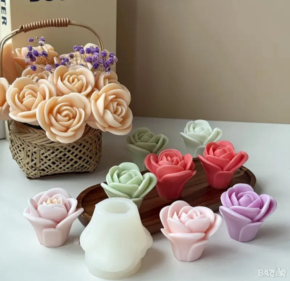 Молд роза 7,1 см  (9), снимка 1