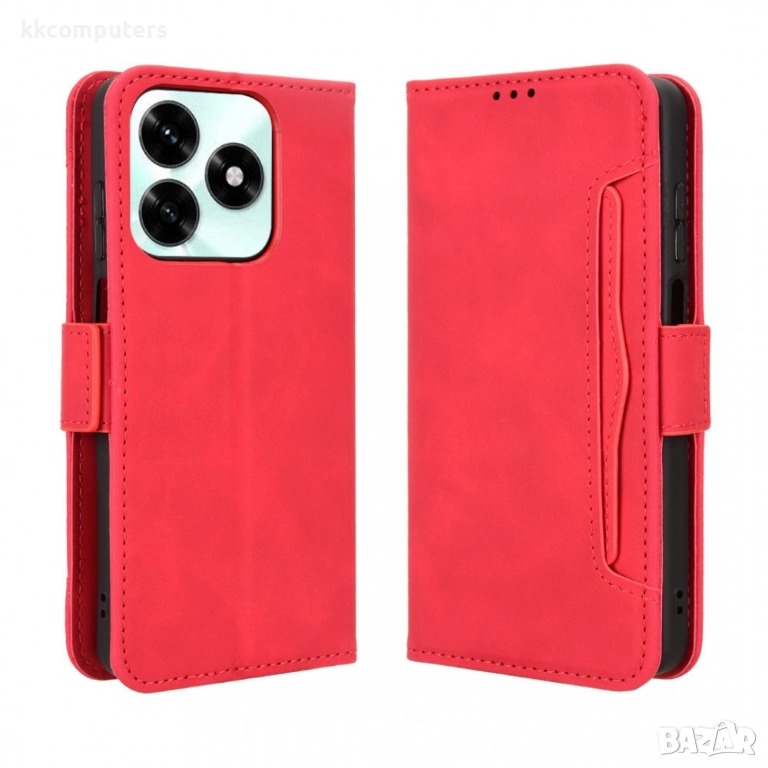 Кожен калъф Портфейл за Honor X5c Plus 4G/ Honor X5c 4G- Магнитен клипс, Държач за карти и Стойка, в, снимка 1