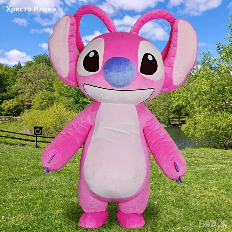 Гигантски надуваем костюм на Стич 2,5м Stitch за изненади детски рожденни дни партита, снимка 1