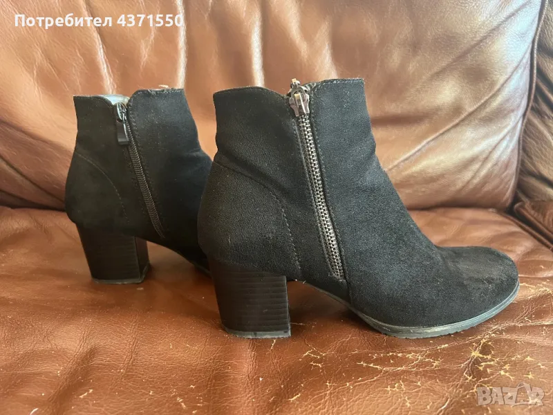 Велурени боти на ток, 36 номер, снимка 1
