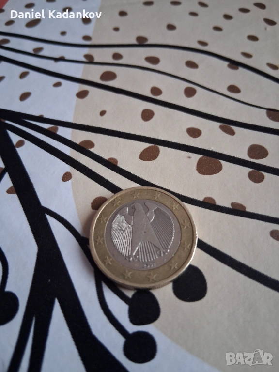 1 евро 2002 г. с буква S, снимка 1