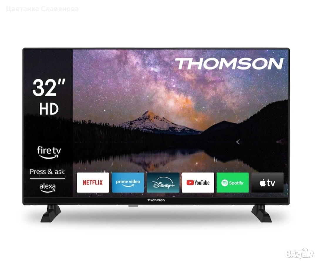 Телевизор Smart LED Thomson 32 инча, HD, 80 см, Bluetooth 5.0, Wi-Fi, снимка 1