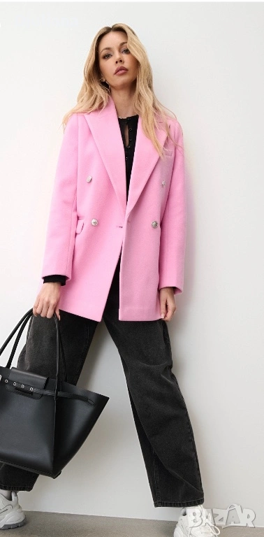 Дамско розово палто, снимка 1