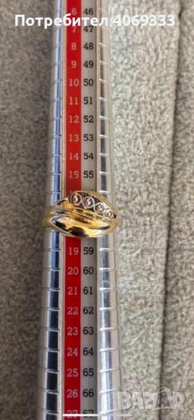Нов златен пръстен 14к 2.19гр 57л-р, снимка 1