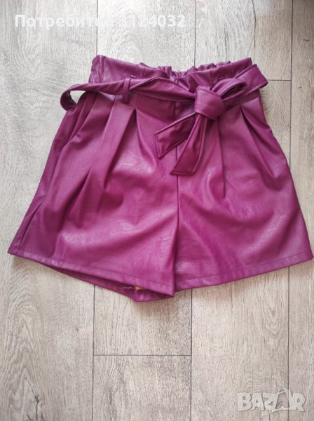 Продавам кожени панталонки в лилаво, снимка 1