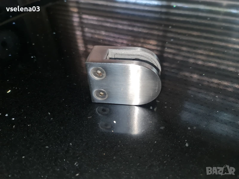 Стъклодържач  от неръждаема стомана за парапет, снимка 1