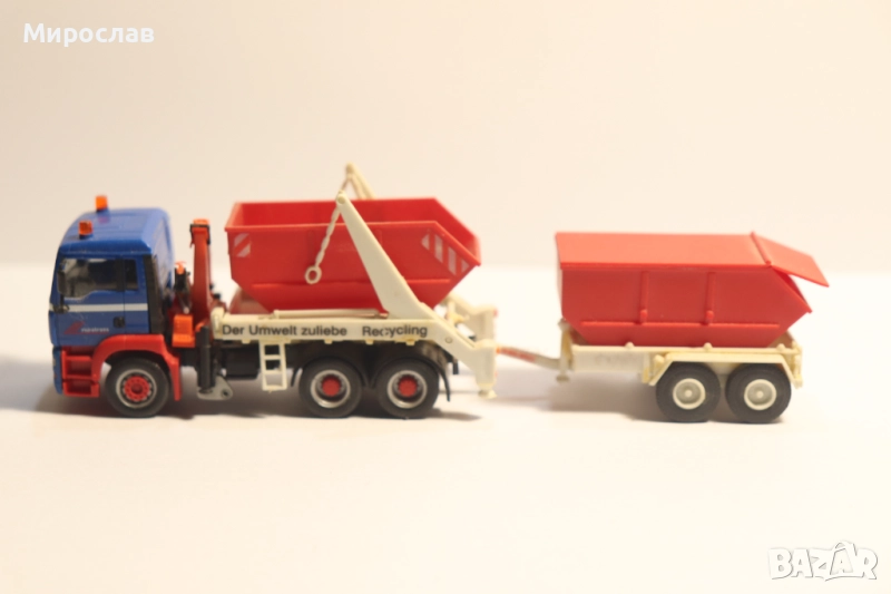 HERPA H0 1/87 MAN TGA КОНТЕЙНЕР КАМИОН МОДЕЛ, снимка 1