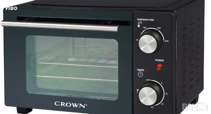 Чисто нова мини фурна "Crown MTO-10", 10 л. обем. 70лв. Спешно и изгодно!, снимка 1