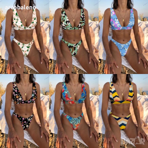 Дамски секси бански комплект бикини push up, 11цвята , снимка 1