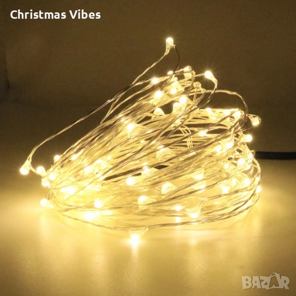 Коледни лампички на батерии в различни цветове, снимка 1