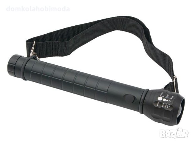 LED фенер с ремък за носене, Компас, 5х3х30 см, Zoom ефект, GREE XML-T6, снимка 1