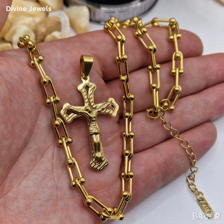 Luxury Cross Necklace ✝️ | масивно мъжко колие, снимка 1
