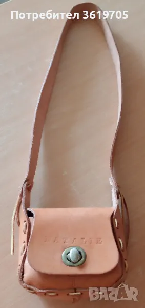 Малка декоративна чанта естественна кожа , снимка 1