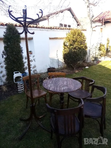 комплект виенски(маса, столовете и закачалка). , снимка 1