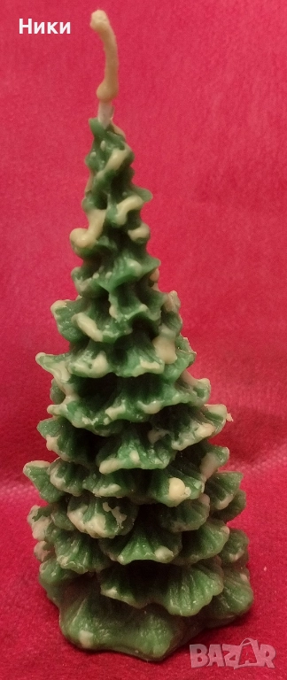 Восъчна свещ "Снежна Коледна елха", снимка 1