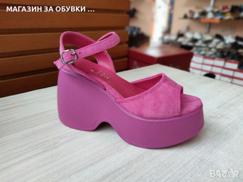 ДАМСКИ САНДАЛИ НА ПЛАТФОРМА -код: ДЛ610, снимка 1
