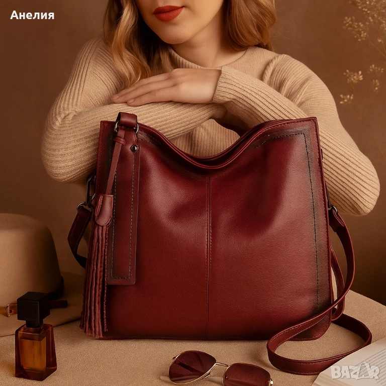 Стилна самска чанта с голям обем, снимка 1