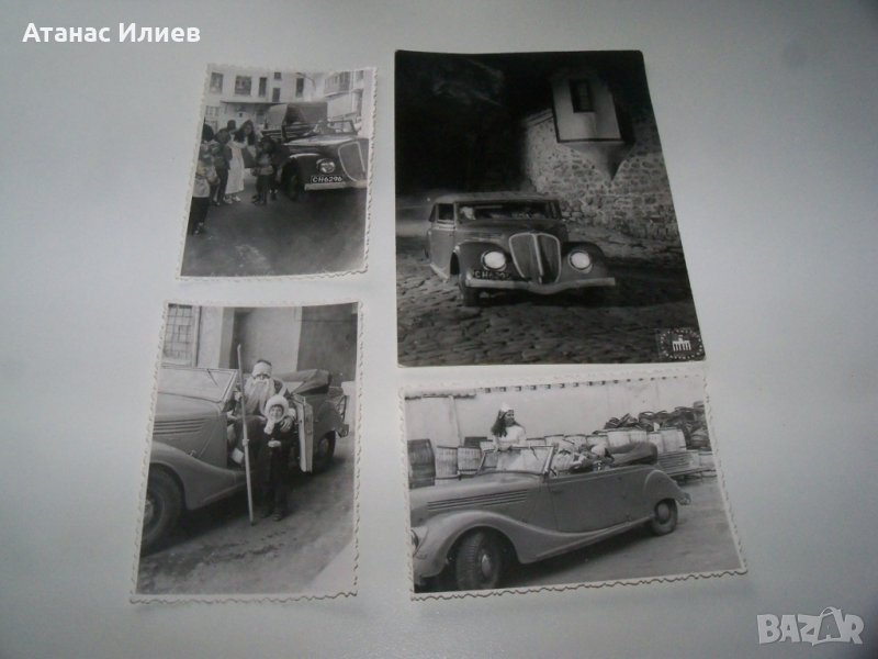 4 соц снимки Renault Viva Grand Sport и дядо Мраз, 1973г., снимка 1