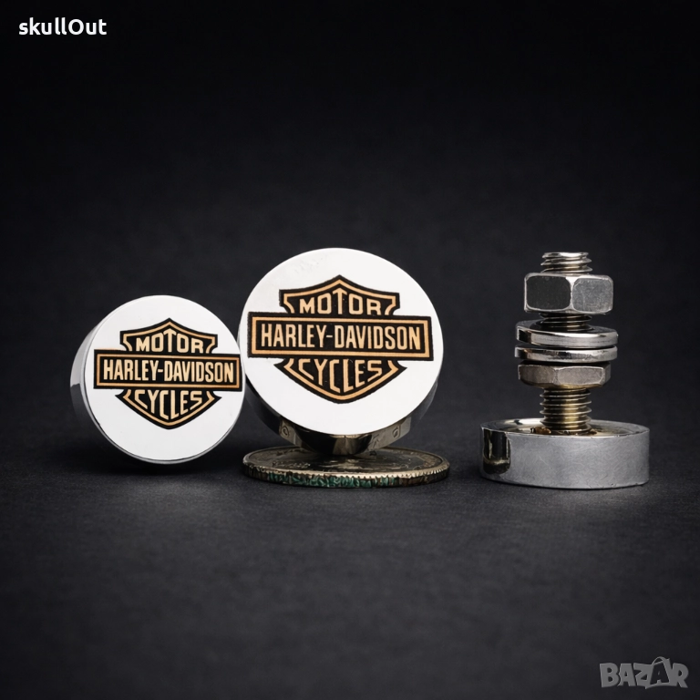 болт за седалаката с 2 болта за номер на мотор Харлей , Harley Davidson ,Sportster, снимка 1