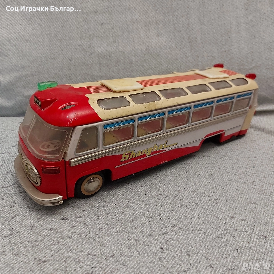 Стара Соц Играчка Ламаринен Автобус , снимка 1