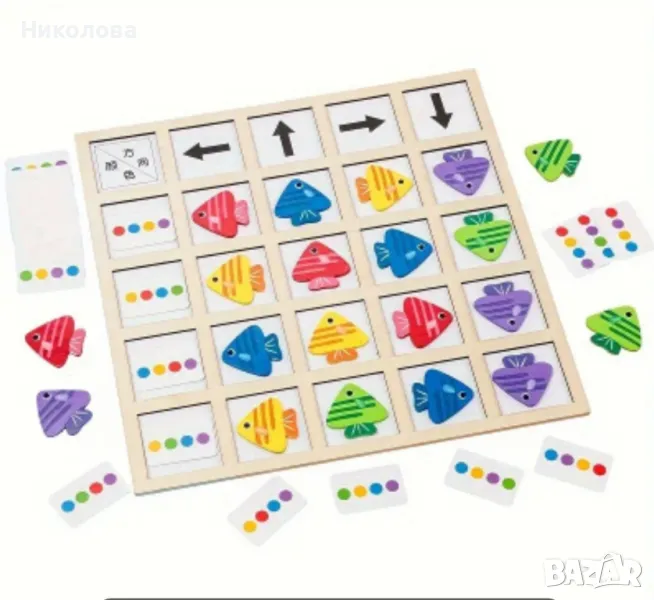 Когнитивна дървена игра тип Монтесори, снимка 1