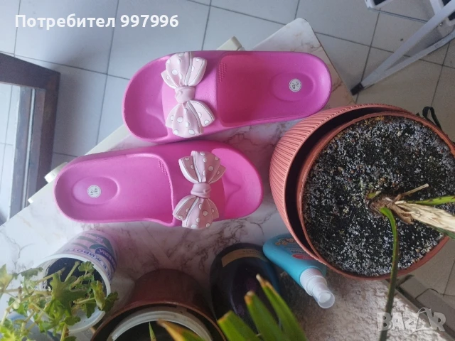 Цикламени чехли на платформа-40/41номер, снимка 5 - Чехли - 51308417