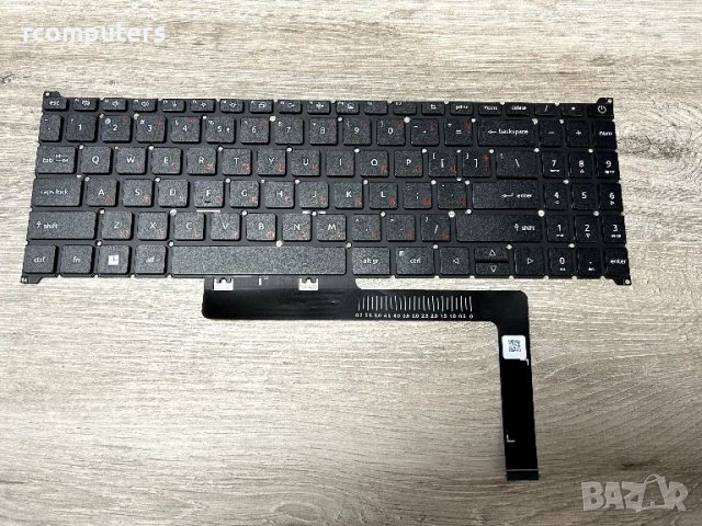 Клавиатура за лаптоп Acer Aspire A315-59G A515-57 A515-57G Черна Без Рамка с Кирилица, снимка 3 - Части за лаптопи - 49972491