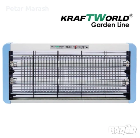 Мощна инсектицидна лампа KraftWorld 60W – Защита до 80 м² – UV лампа против комари и мухи, снимка 2 - Други - 50626952