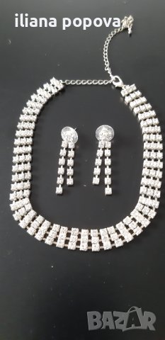 Колие с обици, снимка 4 - Бижутерийни комплекти - 39266499