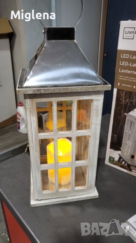 Домашен LED фенер LIVARNO, рустик селски стил, снимка 5 - Настолни лампи - 41657738