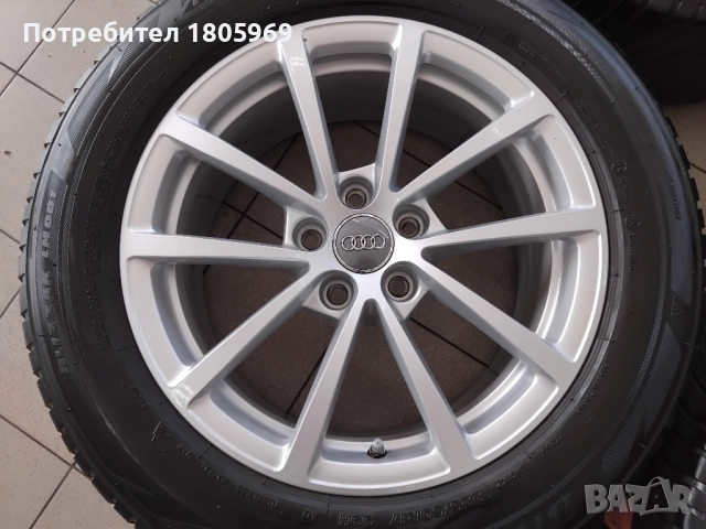 4бр. ал. джанти Audi (оригинални) 5x112 , 7,5x17 , ET36 , централен отвор 66,5мм, снимка 4 - Гуми и джанти - 51810060
