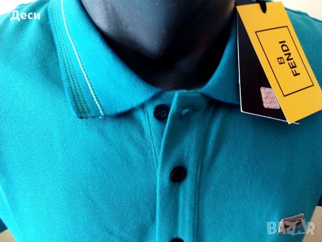 Мъжка polo тениска FENDI с яка, снимка 5 - Тениски - 35842954