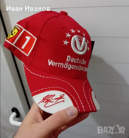 Оригинална шапка на Михаел Шумахер с автограф, снимка 3 - Фен артикули - 50399034