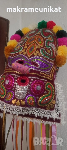 Продавам кукерска маска, гугла, уникат, Новодел, авторски модел, етно, Сурва, Кукерландия , снимка 6 - Колекции - 42314889