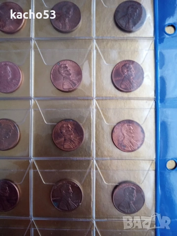 40 броя по 1 цент, САЩ, снимка 4 - Нумизматика и бонистика - 53724549