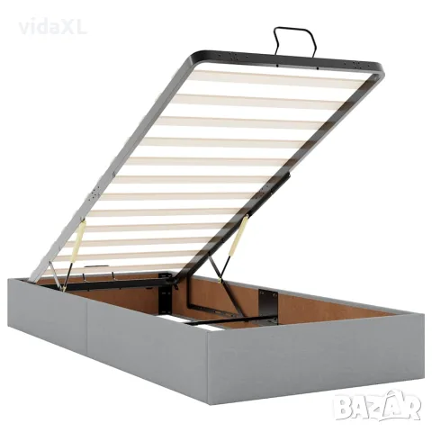 vidaXL Османска рамка за легло без матрак, светлосива, 80x200 см, плат, снимка 10 - Спални и легла - 56146995