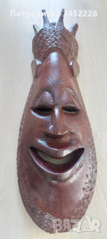 дърворезба масив Африка за ценители 60см , снимка 2 - Декорация за дома - 50713080