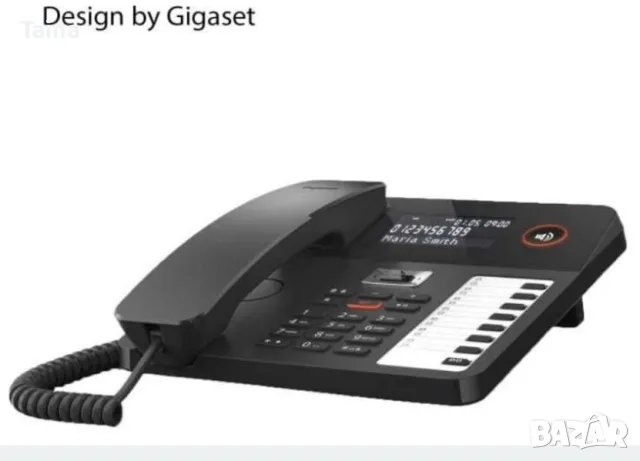 Стационарен телефон Gigaset Desk 800A с телефонен секретар, триредов LCD дисплей, 5-посочен бутон , снимка 4 - Стационарни телефони и факсове - 56215325
