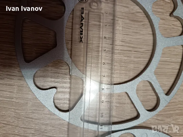 Универсални алуминиеви дистанционни фланци за джанти с дебелина 5 мм. , снимка 3 - Части - 56217410