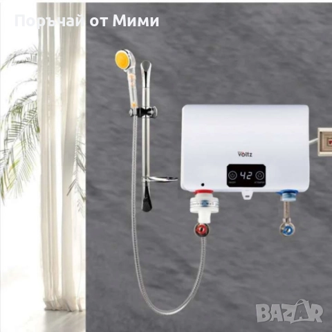 Проточен бойлер, 5500W, до 55° Сензорен панел, Бял