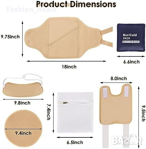 Нов комплект 8 броя Регулируеми ленени опаковки топлинна детоксикация Сън Против Възпаления, снимка 2 - Други - 42625047